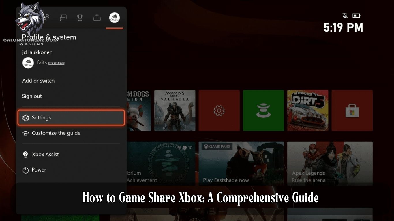 how to game share xbox